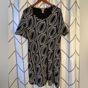 Chico's Black and White Midi Dress